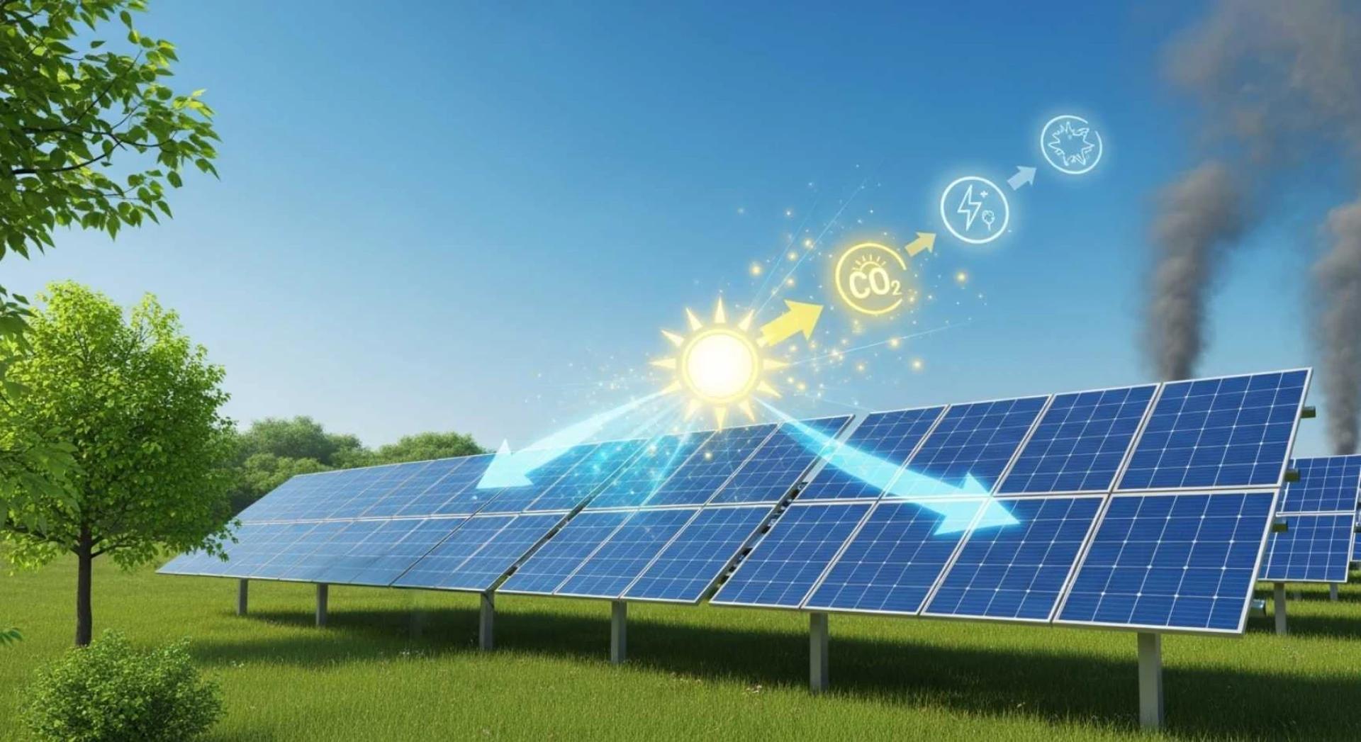 Comment une installation solaire réduit les émissions de CO₂ ?